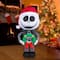 19" Jack Skellington Holiday Greeter in Pinstripe Suit with Monster Wreath